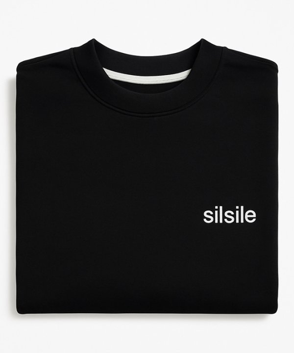 Black Relax Fit Embroided